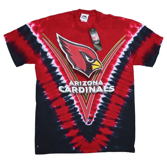 Arizona Cardinals NFL Team Apparel Liquid Blue V-Dye Crew Neck Men's T-Shirt NWT - Picture 1 of 2